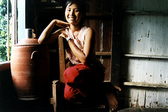 girl at a window, rangoon