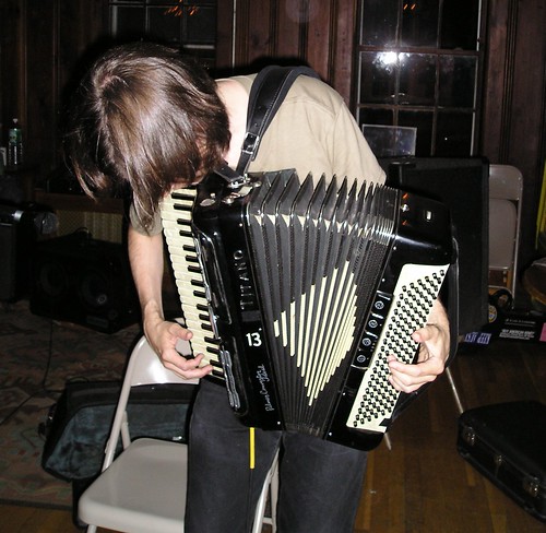 Alec K. Redfearn rocking the accordion